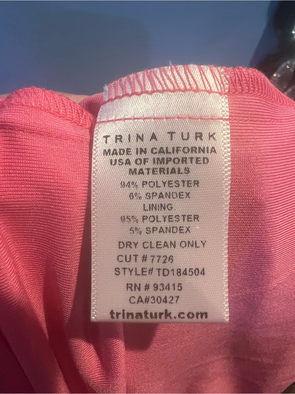 Trina Turk Kelso Pink Pineapple Off-Shoulder Dress size L - Picture 10 of 11
